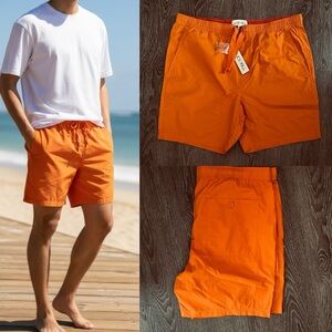 Alex Mill Orange cotton Saturday Shorts size XL X-Large  Casual nWT